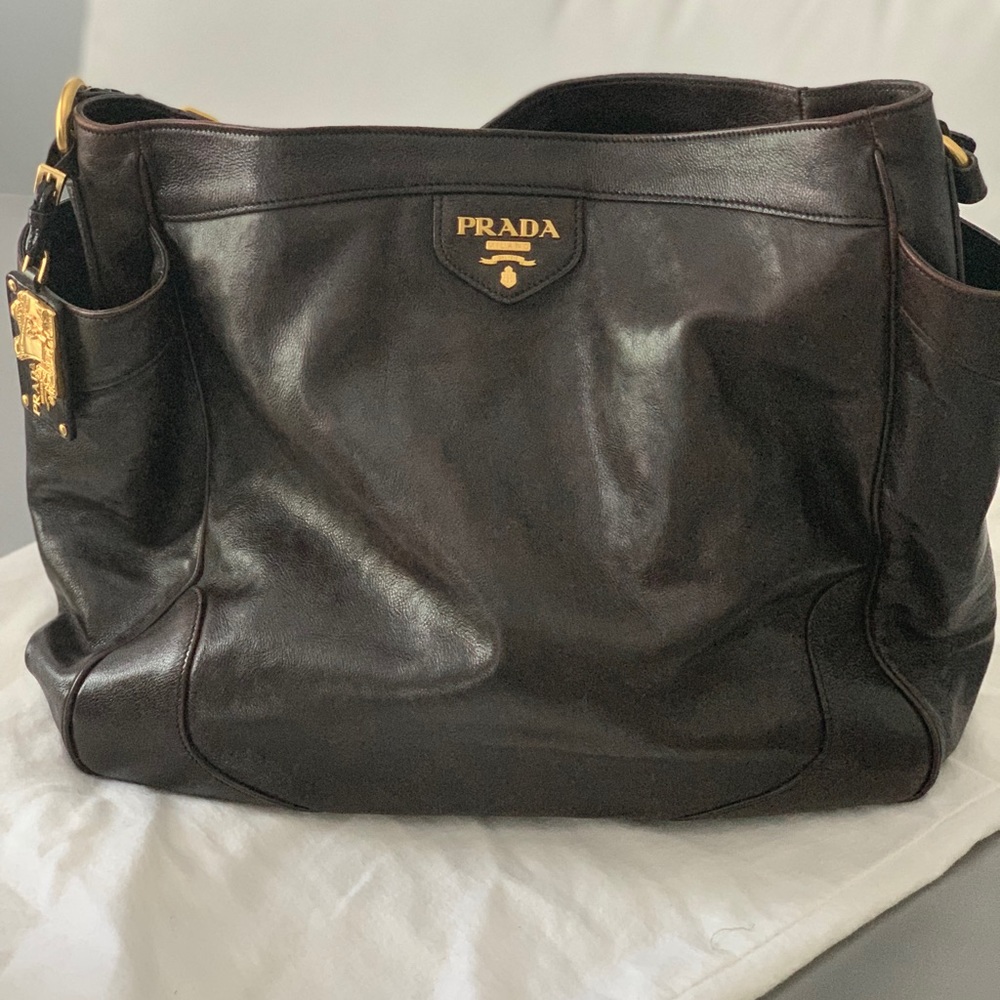 Prada Large Leather Tote